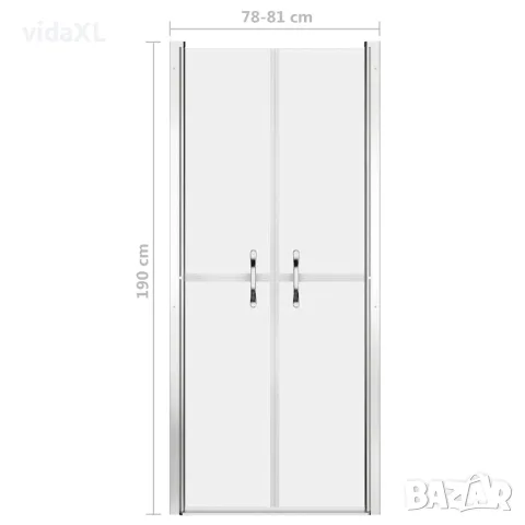 vidaXL Врата за душ, матирано ESG стъкло, 81x190 см, снимка 5 - Душове - 56146092