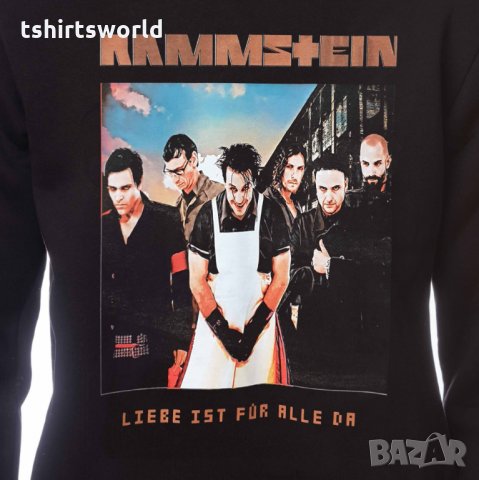 Нов мъжки суичър с дигитален печат на музикалната група Rammstein, Рамщайн - Liebe ist für alle da, снимка 3 - Суичъри - 31819733