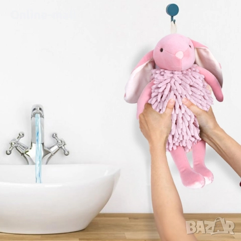 2в1 Голямо плюшено Зайче– Играчка и Кърпа за Ръце, снимка 4 - Плюшени играчки - 51533688