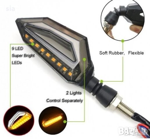 Диодни LED мигачи и дневни светлини за мотор, скутер, снимка 5 - Аксесоари и консумативи - 32123151