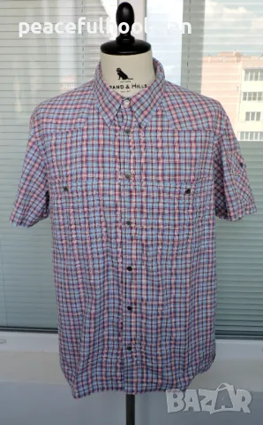 Peak Performance Outdoor short sleeve shirt - мъжка карирана риза размер XL, снимка 1