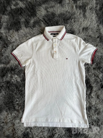 Поло Tommy Hilfiger бял S, снимка 2 - Ризи - 54257902
