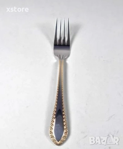 Комплект прибори за хранене Bohmann, Неръждаема стомана, 24 бр., Инокс със златист кант, снимка 17 - Прибори за хранене, готвене и сервиране - 52700105