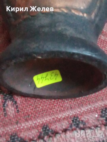 Бутилка стара керамична ръчно рисувана 43744, снимка 7 - Колекции - 44449083