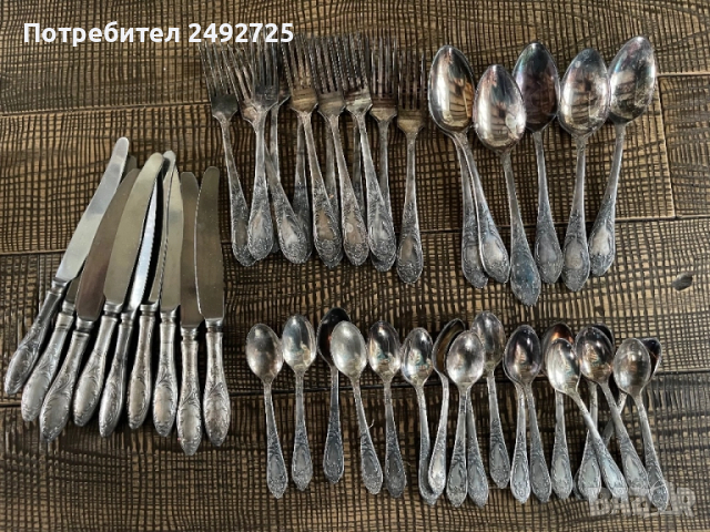 Руски столови прибори посребрени, 3 модела