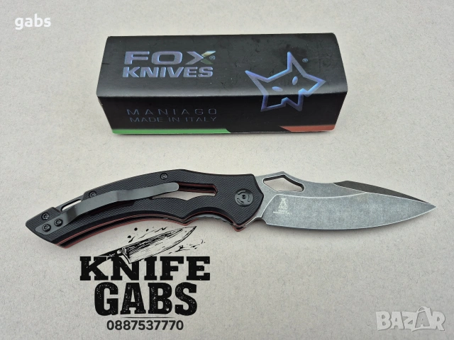 Сгъваем нож FOX KNIFE ANSO FX33,дръжка двуцетен G10, снимка 3 - Ножове - 53270454