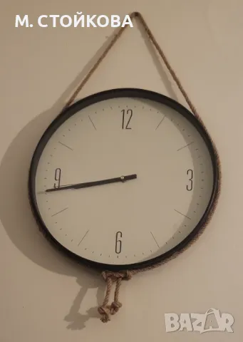 голям часовник, стенен, безшумен, с ретро визия