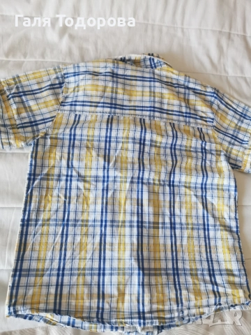 Детска риза с къс ръкав 128см, снимка 5 - Детски ризи - 51441699
