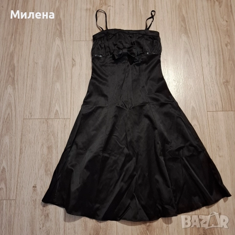 Дамска елегантна сатенена рокля - S/М