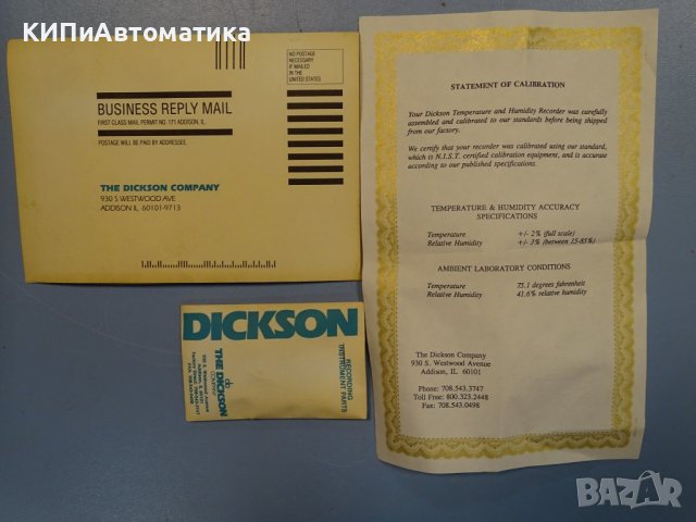 регистратор DICKSON TH8-7F temperature&humidity recorder, снимка 10 - Други машини и части - 37504204