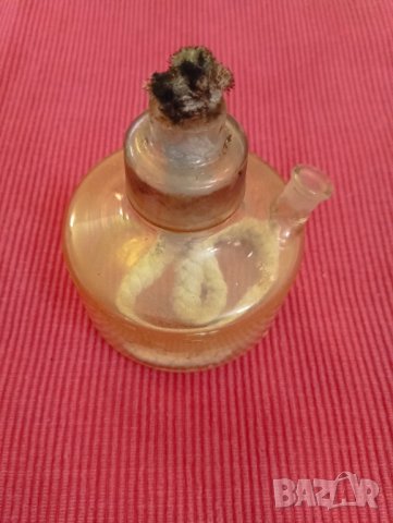 Стар, стъклен, лабораторен спиртник. , снимка 3 - Лаборатория - 42689263