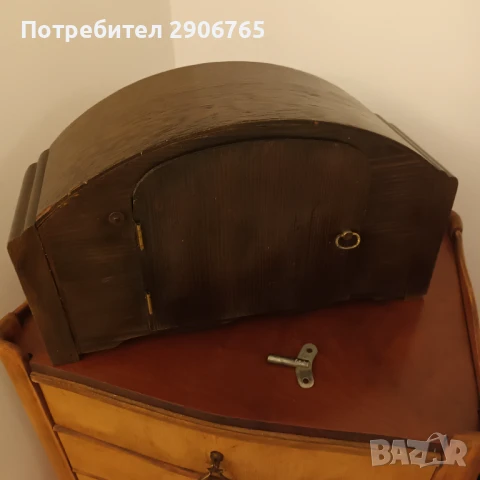 Стар каминен часовник HAC Германия работещ, снимка 2 - Антикварни и старинни предмети - 50899125