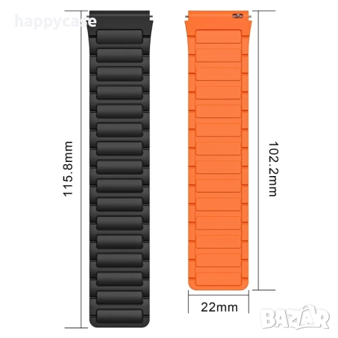 MAGNETIC Каишка за смарт часовник Huawei Watch/Samsung/Apple/Xiaomi/Garmin/Amazfit/Casio/Honor, снимка 12 - Каишки за часовници - 47882996