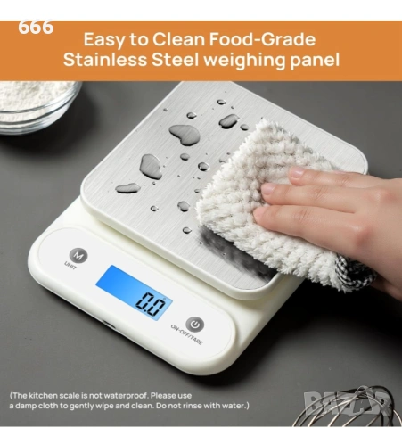 Цифрова кухненска везна , акумулаторна батерия , снимка 5 - Други стоки за дома - 54130399