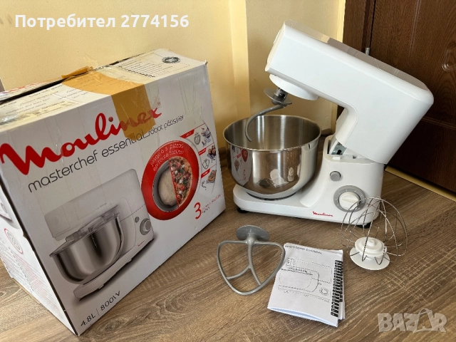 Кухненски планетарен миксер Moulinex Masterchef Essential, снимка 4 - Миксери - 52394287