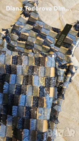 дамска рокля с ресни и пайети , снимка 4 - Рокли - 48471467