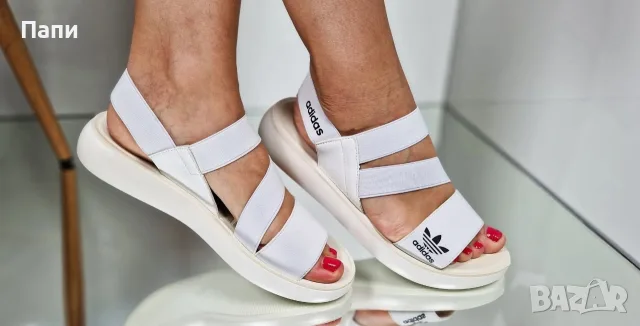 Дамски сандали Adidas в бяло, снимка 2 - Сандали - 56171241