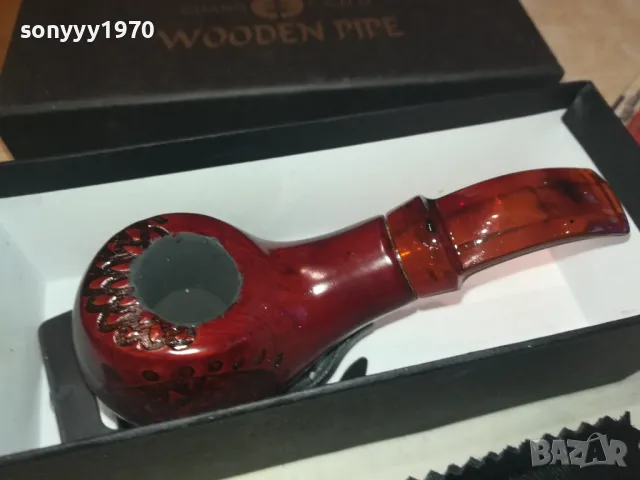 ЛУКСОЗНА НОВА ЛУЛА С КУТИЯ КОЖЕН КЕЙС И СТОЙКА 1601251845, снимка 3 - Лули - 48707203