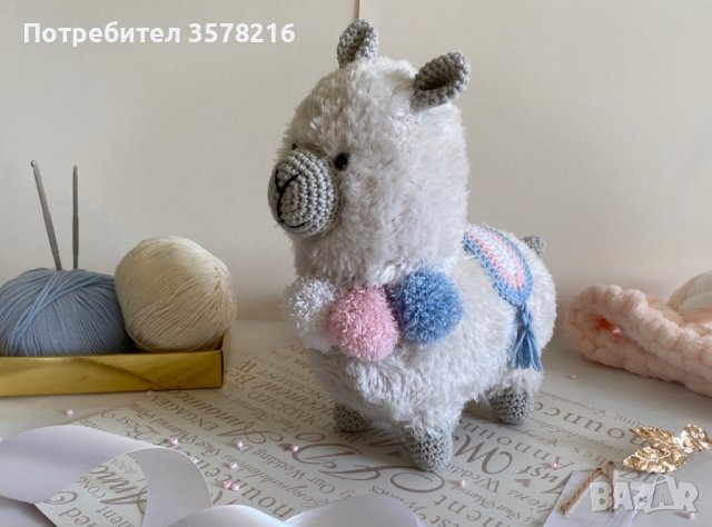 Плетена играчка алпака , снимка 4 - Плюшени играчки - 39146254