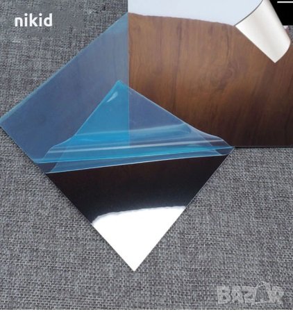 9 бр листи 15x15 см огледално фолио самозалепващо огледало за стена плочки баня огледални стикери, снимка 3 - Декорация за дома - 29638145