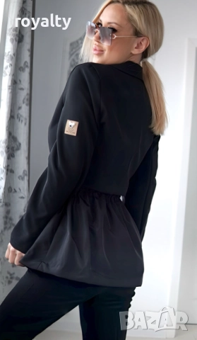 Черно Дамско Манто  , снимка 2 - Палта, манта - 52593671