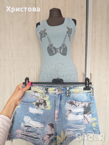 Нови дънкови панталонки - 20,00лв., снимка 3 - Къси панталони и бермуди - 21907591