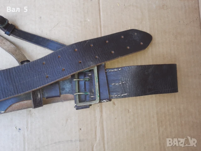 Стар военен строеви офицерски колан с портупей , униформа, снимка 2 - Антикварни и старинни предмети - 50739718