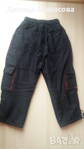 Жилетка с цип, пуловер Premaman, дебел шушлеков панталон и ръкавици за сняг размер 110, снимка 4 - Детски пуловери и жилетки - 31278985