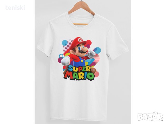 Тениски Супер Марио Super Mario Модели и размери, снимка 5 - Тениски - 40348615