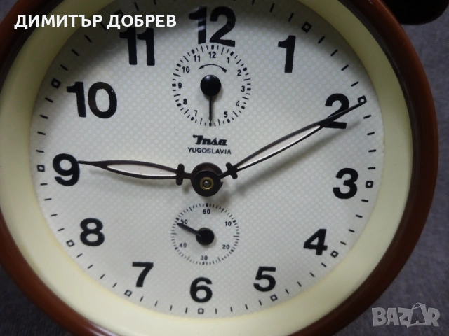 СТАР РЕТРО СОЦ МЕХАНИЧЕН ЧАСОВНИК БУДИЛНИК INSA YUGOSLAVIA, снимка 4 - Антикварни и старинни предмети - 54113486