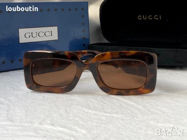 Gucci 2023 дамски слънчеви очила правоъгълни , снимка 6 - Слънчеви и диоптрични очила - 42764657