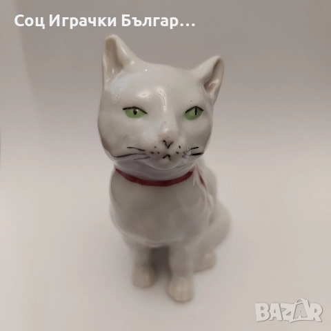 Стара Българска Порцеланова Фигура Коте, снимка 2 - Колекции - 52936454