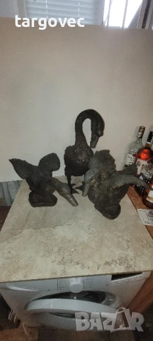 уникално красиви три броя бронзови фигури статуетки пластики патета, снимка 8 - Статуетки - 51418576