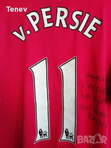 Arsenal Van Persie мачова оригинална с автограф тениска фланелка Арсенал Ван Перси Nike , снимка 4 - Тениски - 42877132