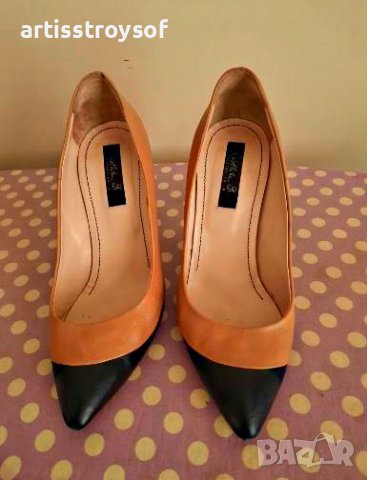 Токчета естествена кожа Musete и Banana Republic, размер 38, снимка 10 - Дамски обувки на ток - 36983367