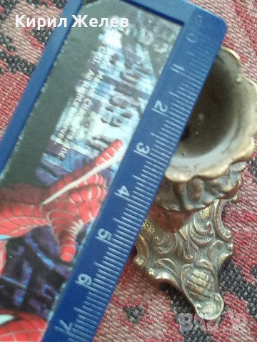 Свещник стар бронзов фигура 31612, снимка 12 - Декорация за дома - 37952257