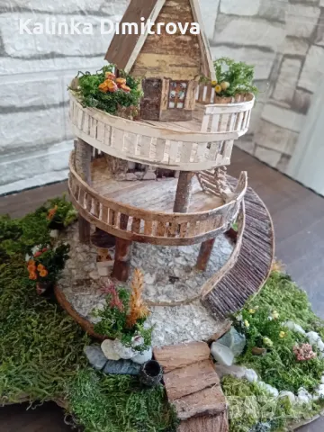 Къщата с цветята-ръчно изработена декорация., снимка 11 - Декорация за дома - 48108250