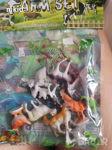 12 бр Домашни ферма животни малки пластмасови фигурки играчки за игра и украса торта, снимка 2 - Фигурки - 40430879