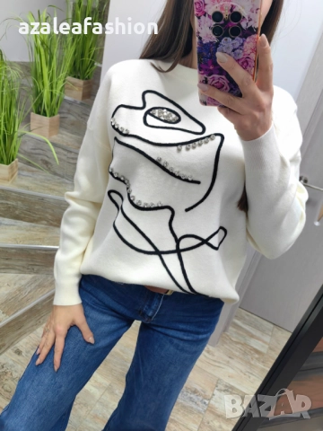 Дамски пуловер, снимка 4 - Блузи с дълъг ръкав и пуловери - 52801157