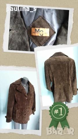 Два различни броя / Естествен велур / сако / манто "Marcel Clair" и "Joy"  , снимка 2 - Палта, манта - 36235690