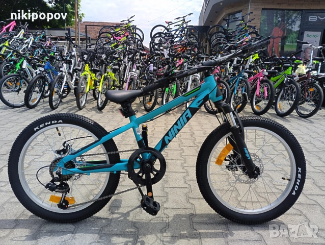 BG Алуминиев велосипед 20" NINJA син, снимка 11 - Велосипеди - 54334708