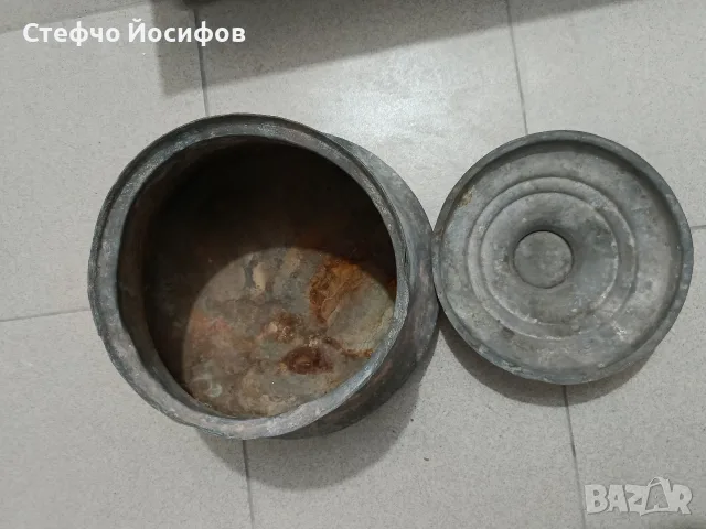 Бакърена тенджера , снимка 3 - Антикварни и старинни предмети - 56413417