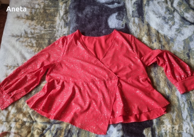 Красива блуза голям размер, снимка 3 - Блузи с дълъг ръкав и пуловери - 52475705