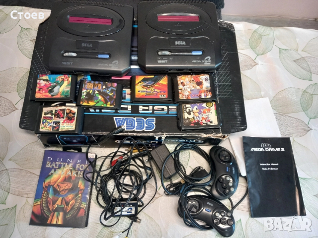 Продавам SEGA MEGA DRIVE 2 - 2 конзоли с 1 джойстик и дискети