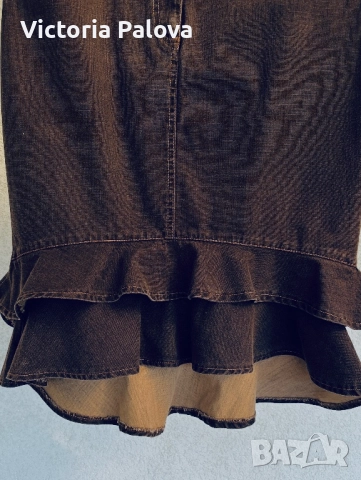 Дънкова пола ÄNNY N цвят кафе, снимка 4 - Поли - 51562011