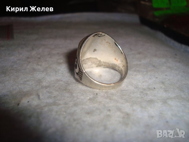 ТУРСКИ МОДЕН ПРЪСТЕН с ТУГРА БЛАГОРОДНА НЕРЪЖДАЕМА СТОМАНА 27557, снимка 4 - Пръстени - 36770105