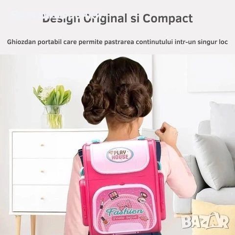 Детска тоалетка в раница, комплект с козметика, за деца , снимка 2 - Образователни игри - 53039877