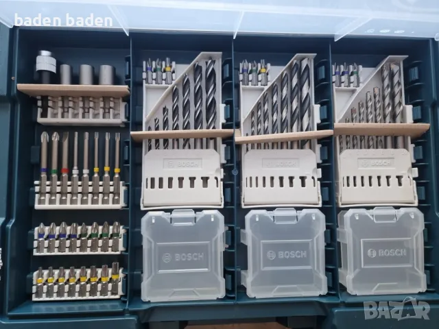 Bosch - куфар за винтоверт с органайзер и накрайници, снимка 3 - Винтоверти - 50292440