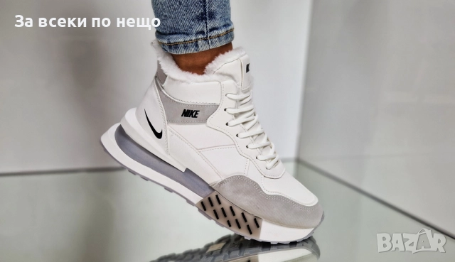 Nike Дамски Бели Меки И Топли Зимни Боти Найк Код V10, снимка 2 - Маратонки - 52423673