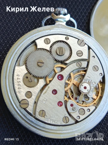 Стар джобен часовник МЪЛНИЯ СССР рядък за КОЛЕКЦИЯ ДЕКОРАЦИЯ 50638, снимка 8 - Антикварни и старинни предмети - 50970227